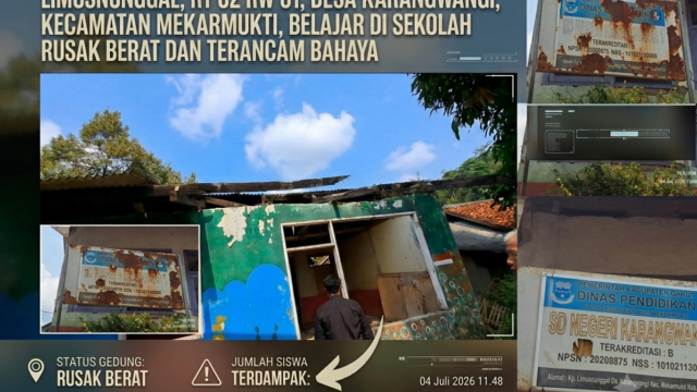 Siswa di Garut Selatan Masih Belajar di Tengah Ancaman Maut