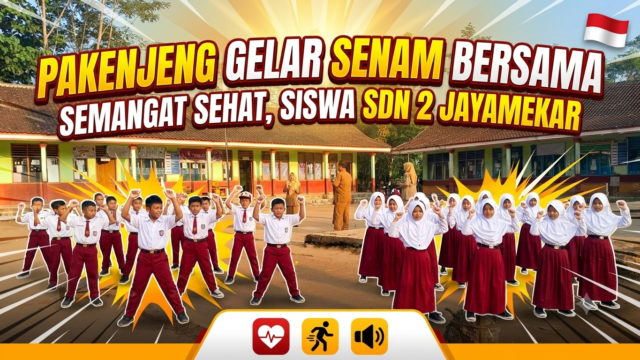Pakenjeng Gelar Senam Bersama  Semangat Sehat, Siswa SDN 2 Jayamekar