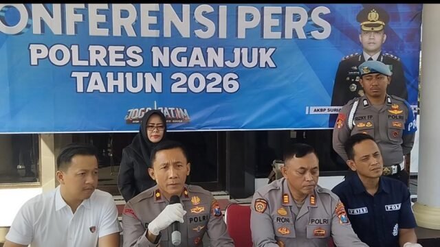 Konferensi Pers Polres Nganjuk Pengungkapan Kasus Kekerasan Seksual terhadap Balita Dan Kasus Pencurian